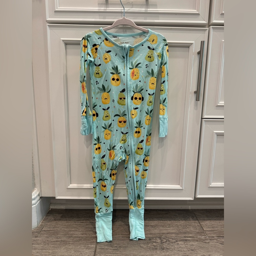 Little Sleepies Lets Jam Pineapple Pear Pajamas Size 12-18 months